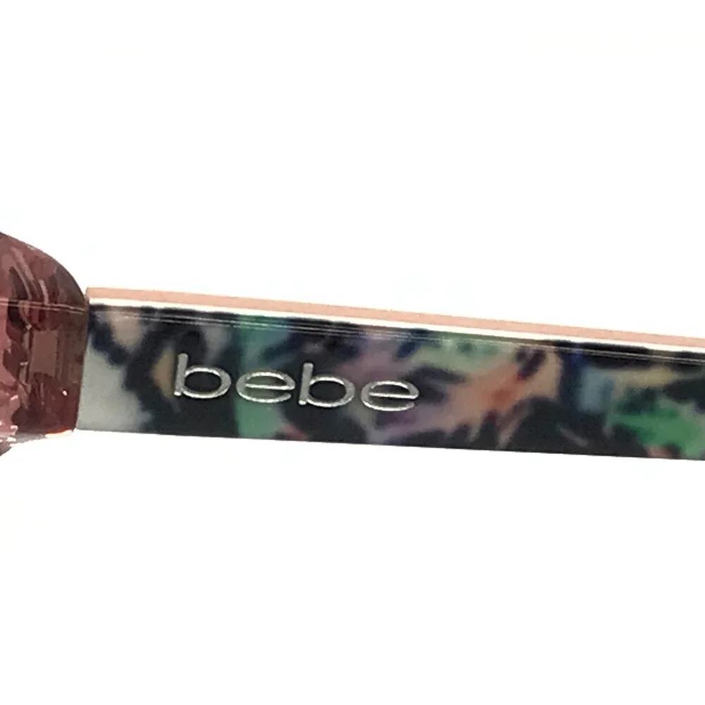 Bebe Eyeglasses Frames BB5163 650 BLUSH CRYSTAL White Cat Eye Full Rim 55-17-135